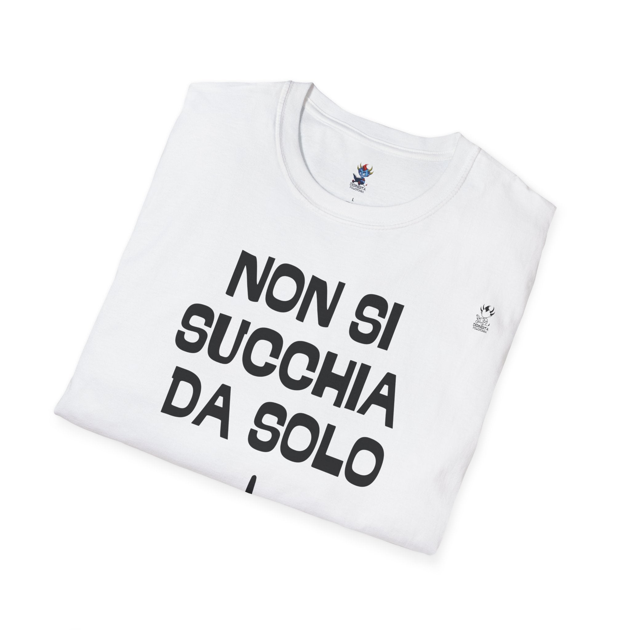 T-SHIRT NON SI SUCCHIA DA SOLO_2 (STAMPA FRONTALE)