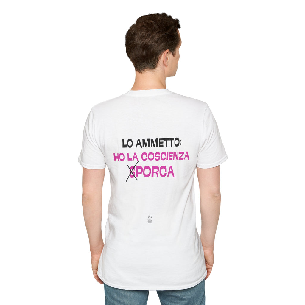 T-SHIRT COSCIENZA PORCA (BIANCA)