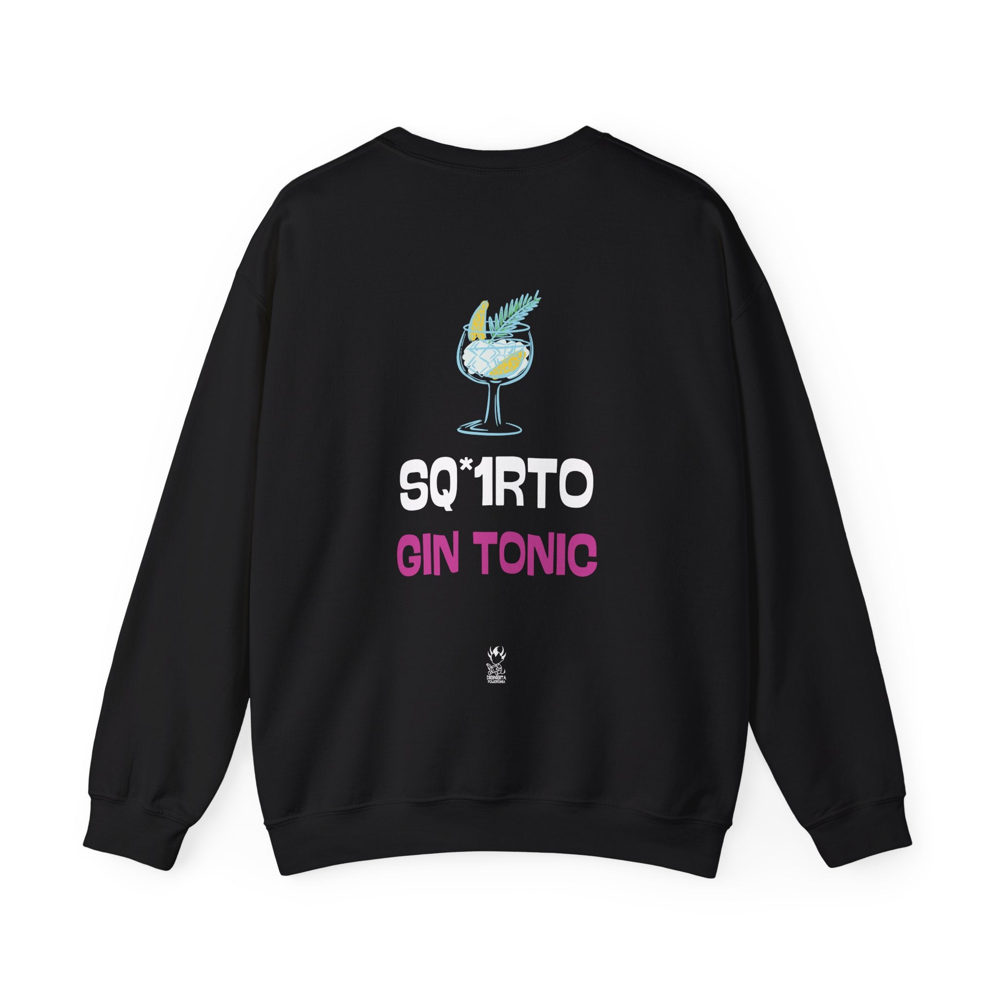 FELPA SQ*1R0 GIN TONIC (NERA E BLU NAVY)