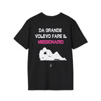 T-SHIRT DA GRANDE VOLEVO FARE IL MISSIONARIO (BLACK VERSION)