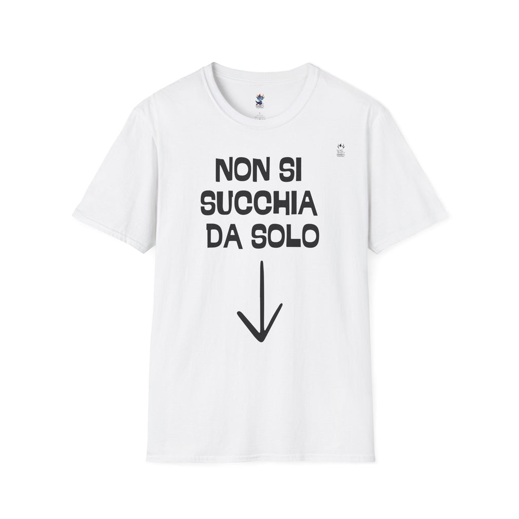 T-SHIRT NON SI SUCCHIA DA SOLO_2 (STAMPA FRONTALE)