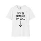 T-SHIRT NON SI SUCCHIA DA SOLO_2 (STAMPA FRONTALE)
