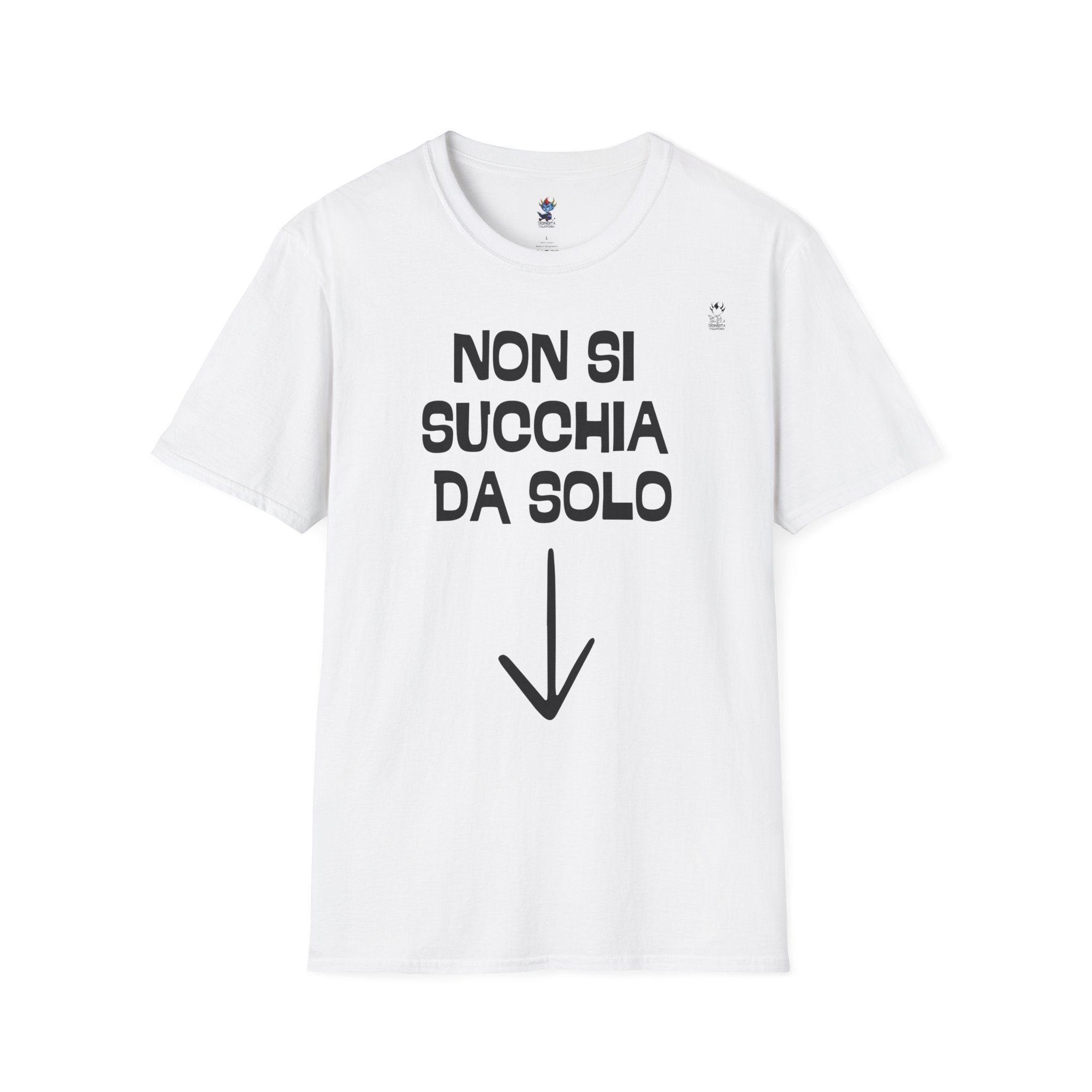T-SHIRT NON SI SUCCHIA DA SOLO_2 (STAMPA FRONTALE)