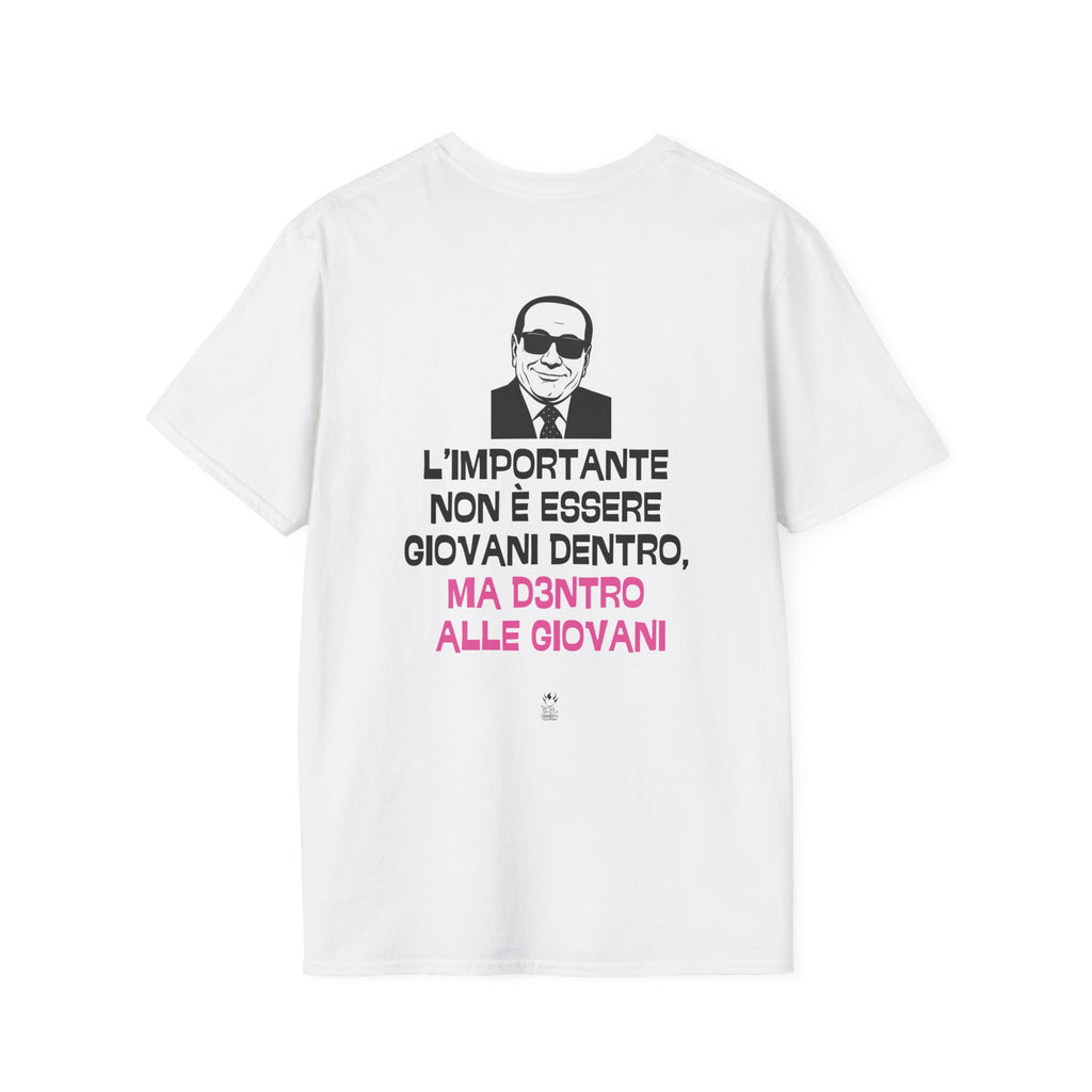 T-SHIRT L'IMPORTANTE NON E' ESSERE GIOVANI, MA......